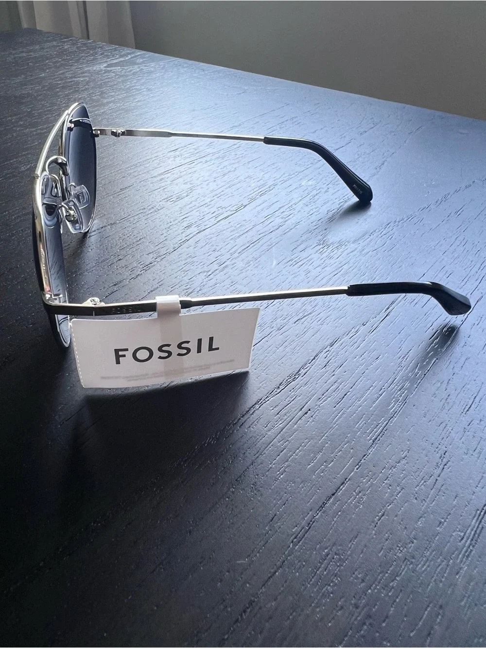 Fossil 56mm Women’s Aviator Sunglasses with Silver Frame